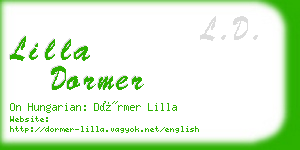 lilla dormer business card